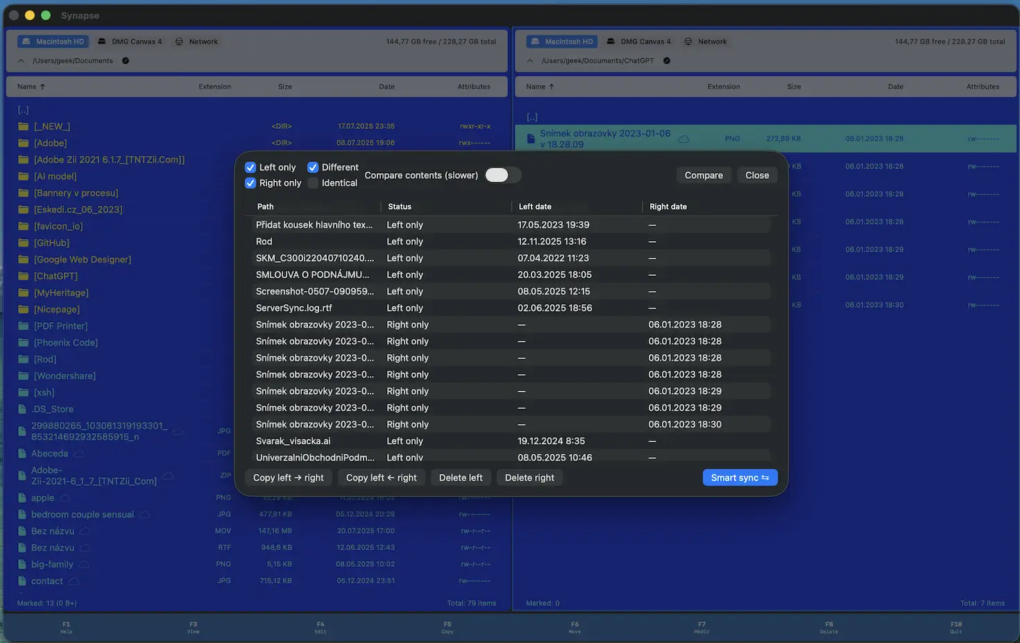 Sync folders